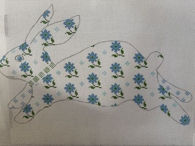 Blue Flower Bunny (H005)