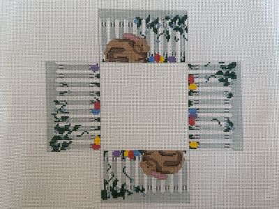 Bunny and Fence Basket (EE211)