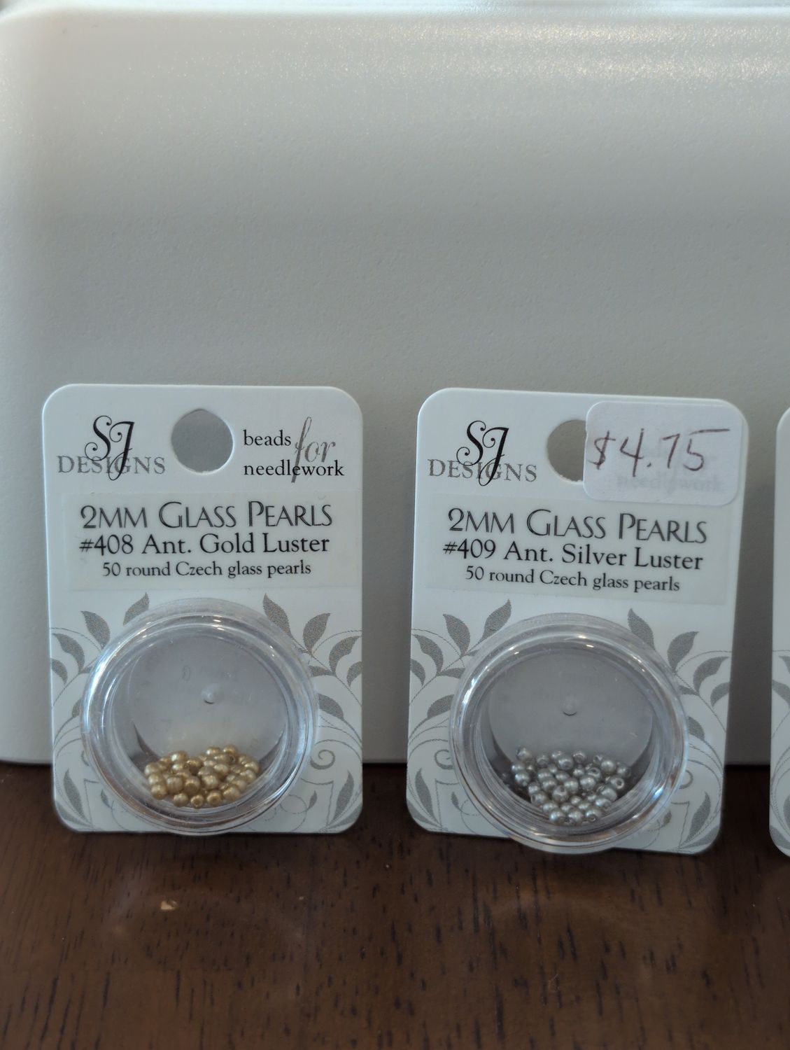 SJ Designs Glass Pearls 2mm/3mm