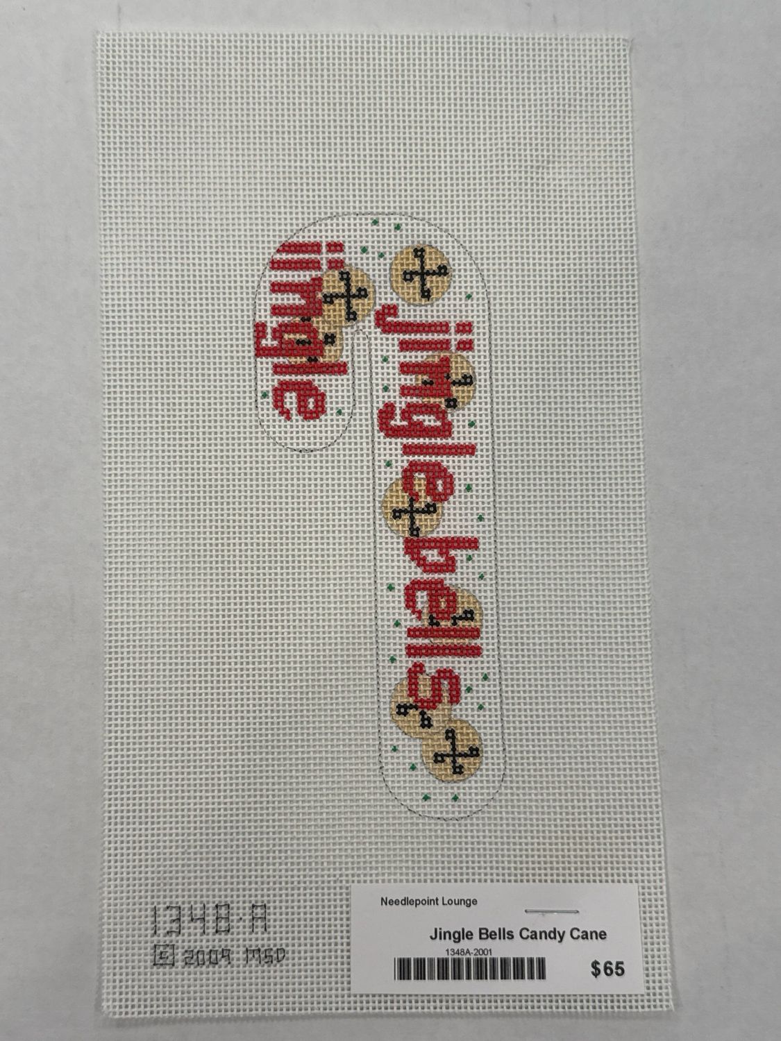 Jingle Bells Candy Cane 1348-A (Melissa Shirley)
