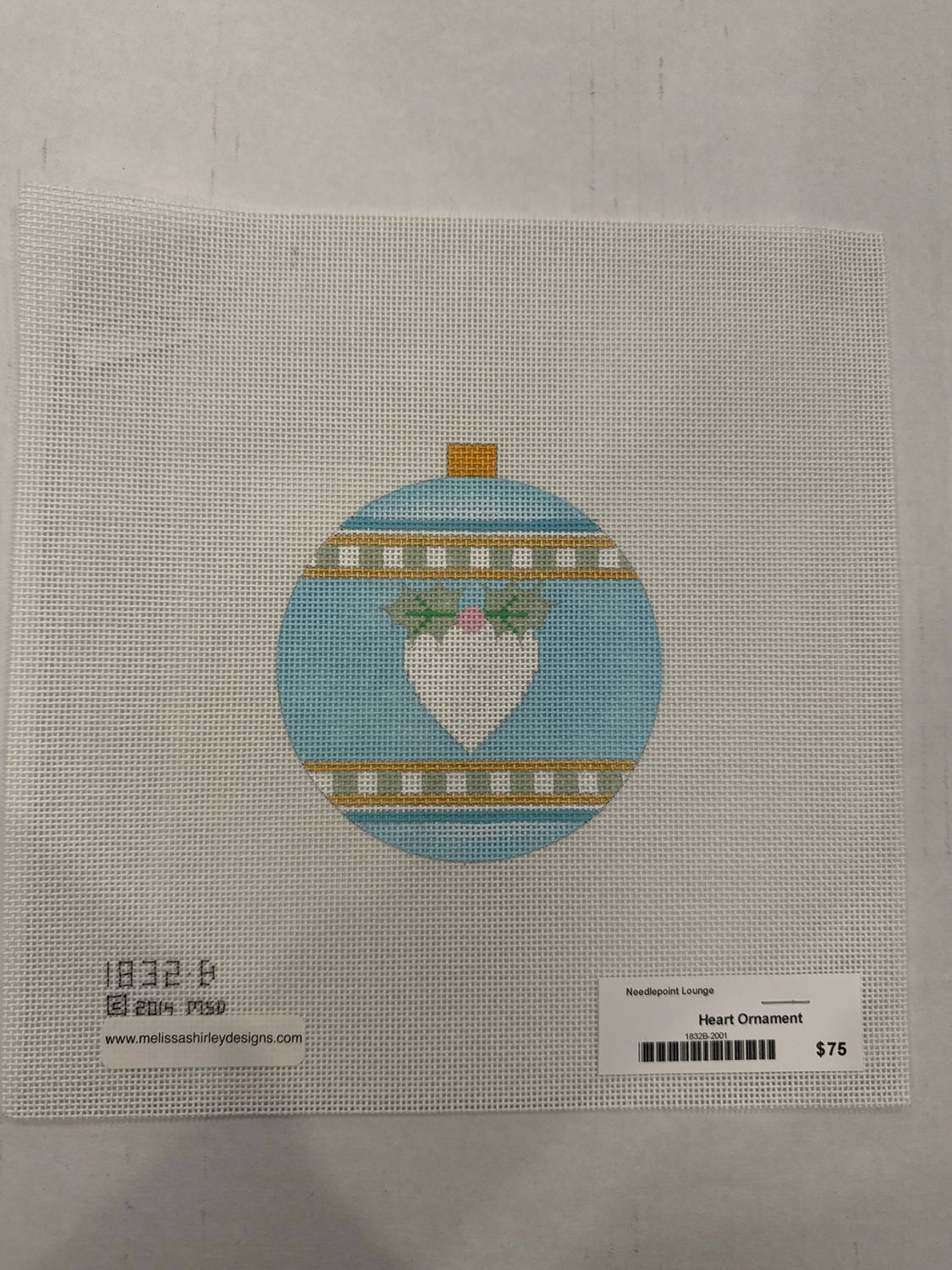 Heart Ornament 1832-B (Melissa Shirley)