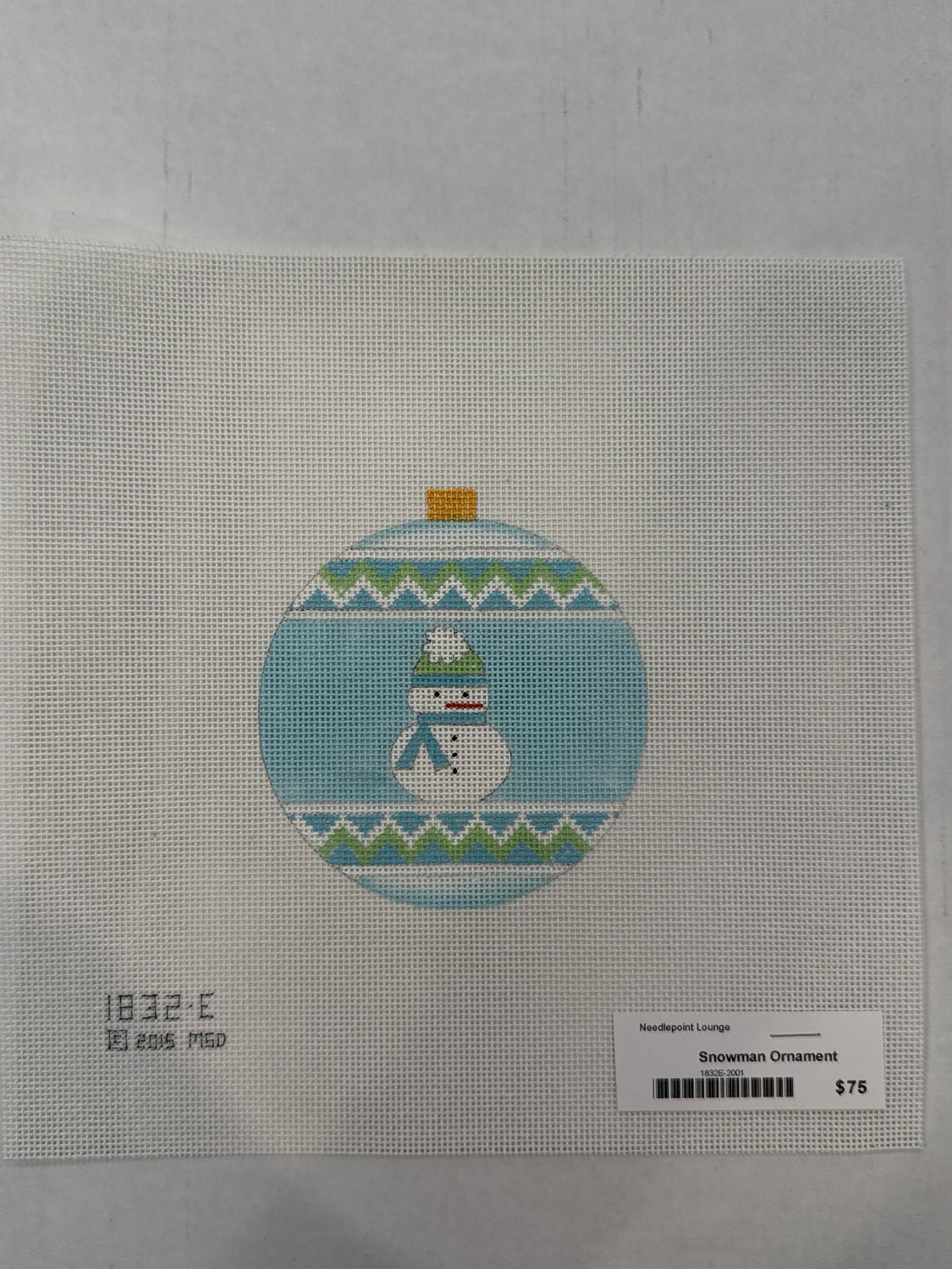 Snowman Ornament 1832-E (Melissa Shirley)