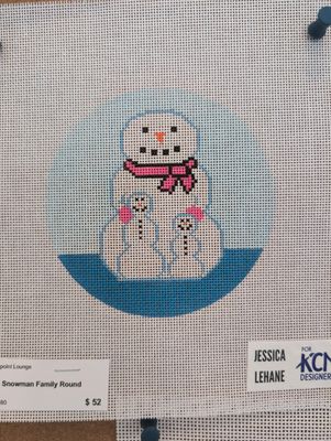 Snowman Family Round