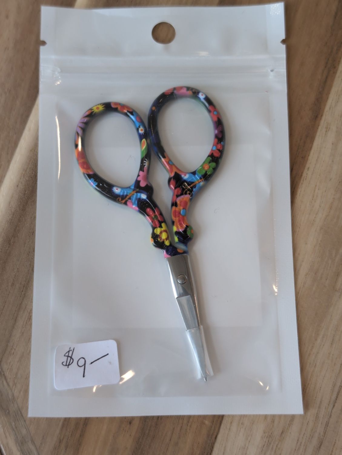 Navy Floral 3.6&quot; Embroidery Scissors