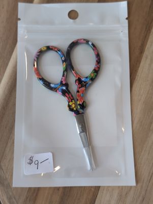 Navy Floral 3.6&quot; Embroidery Scissors
