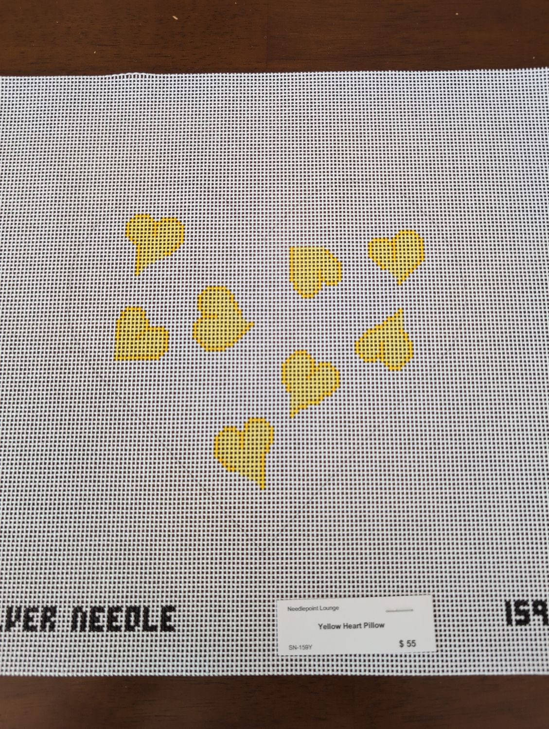 Yellow Heart Pillow