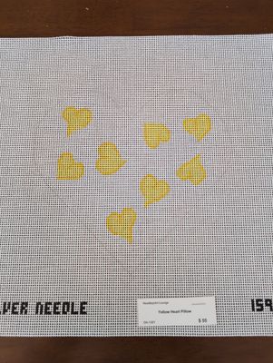 Yellow Heart Pillow