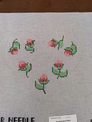 Rosebud Heart Pillow