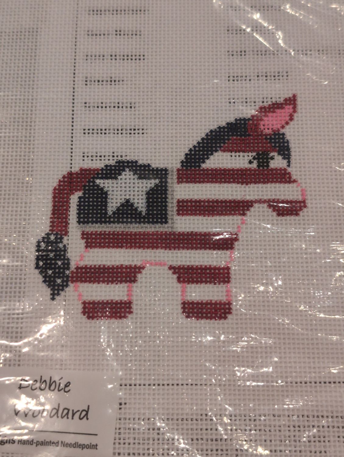 Patriotic: Donkey w/free stitch guide