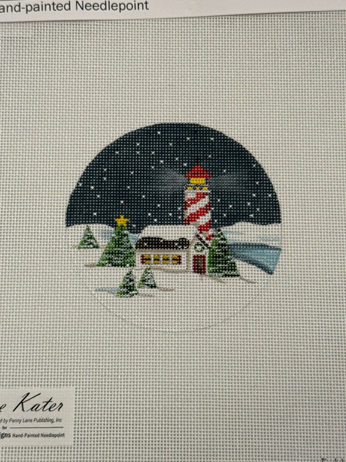 Christmas: White Lighthouse ornament