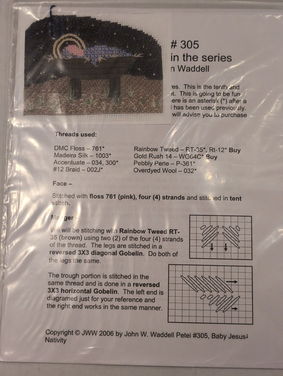 Stitch Guide: Baby Jesus by John Waddell