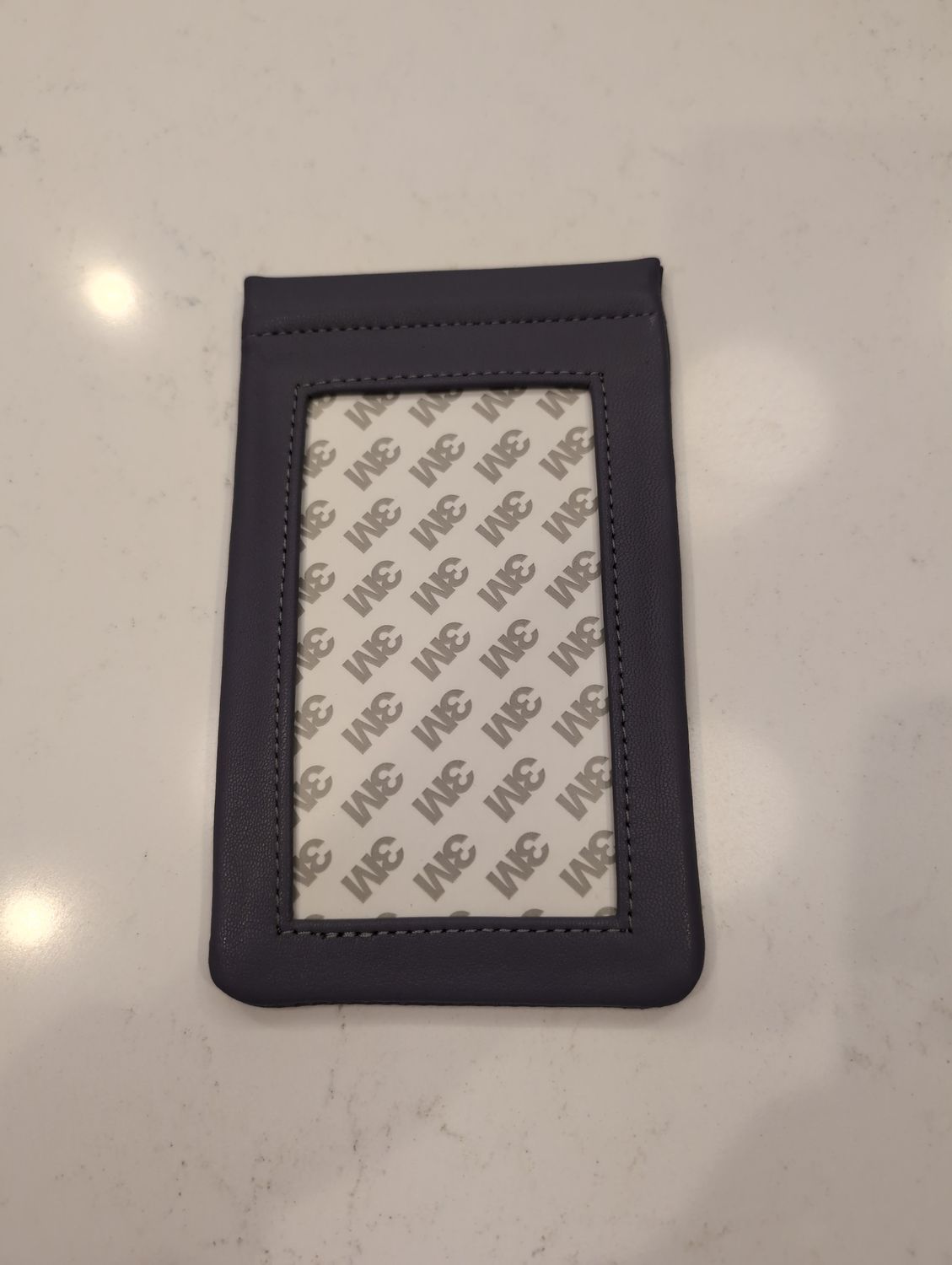 Self Finishing Leather Eyeglass Case Blue Granite