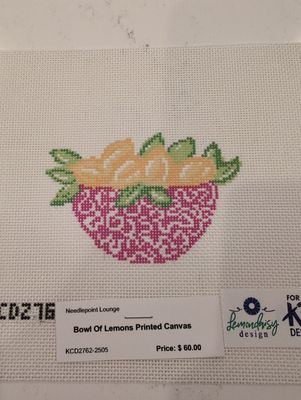 Bowl Of Lemons Printed Canvas