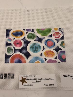 Multi-Colored Circles Eyeglass Case Insert