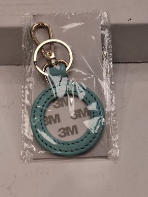 Leather Key Fob Aqua