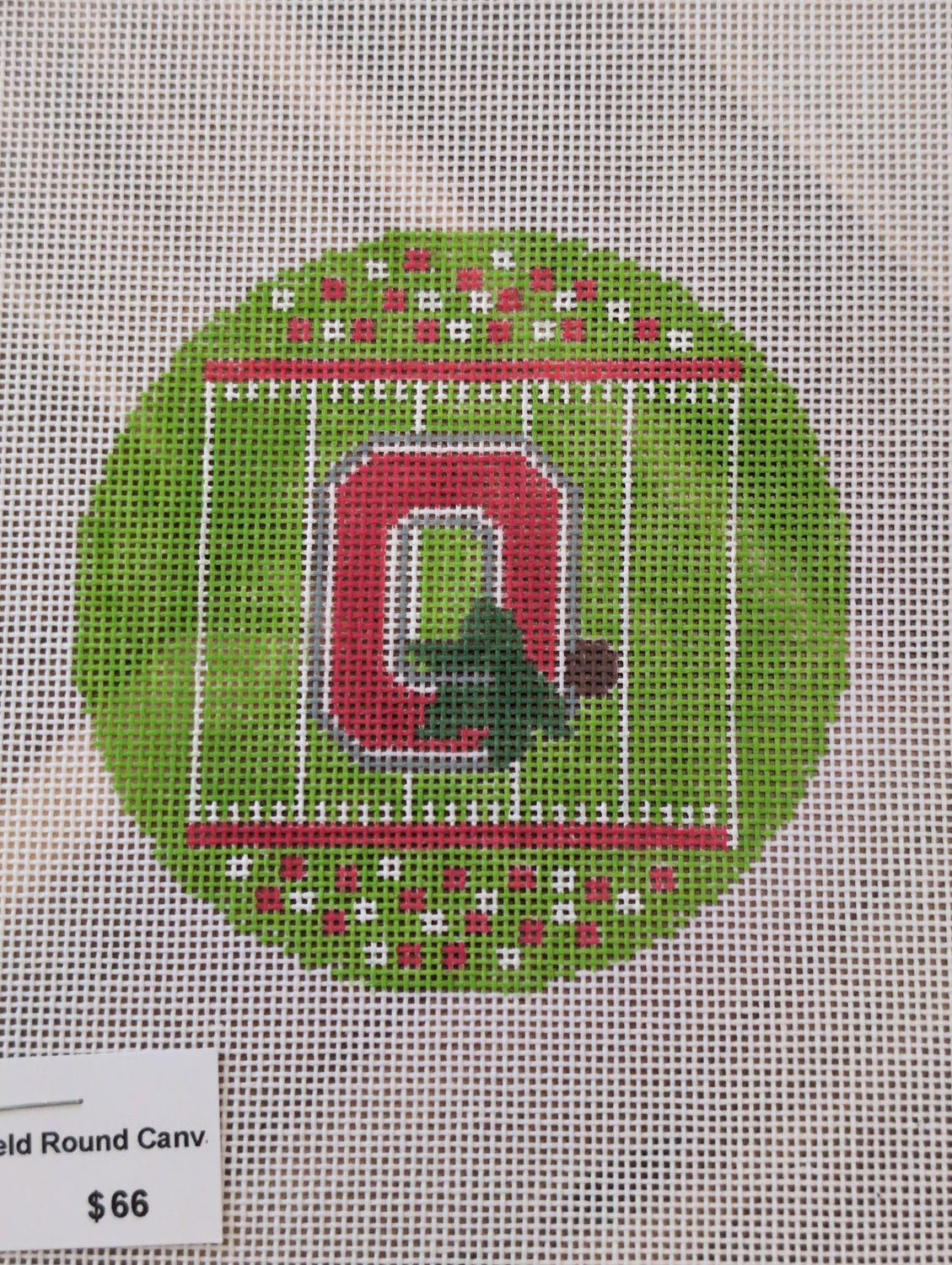 Ohio State Football Field Round Canvas