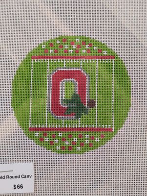 Ohio State Football Field Round Canvas