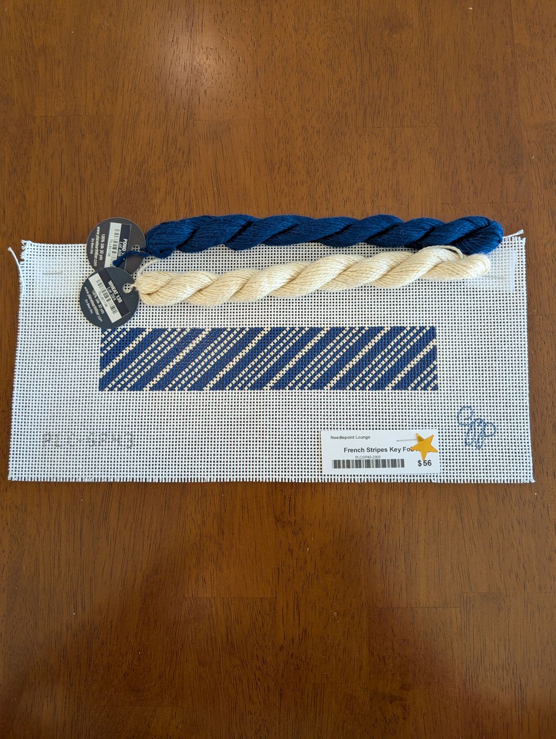 French Stripes Key Fob Navy Blue (PLCGP43) Kit