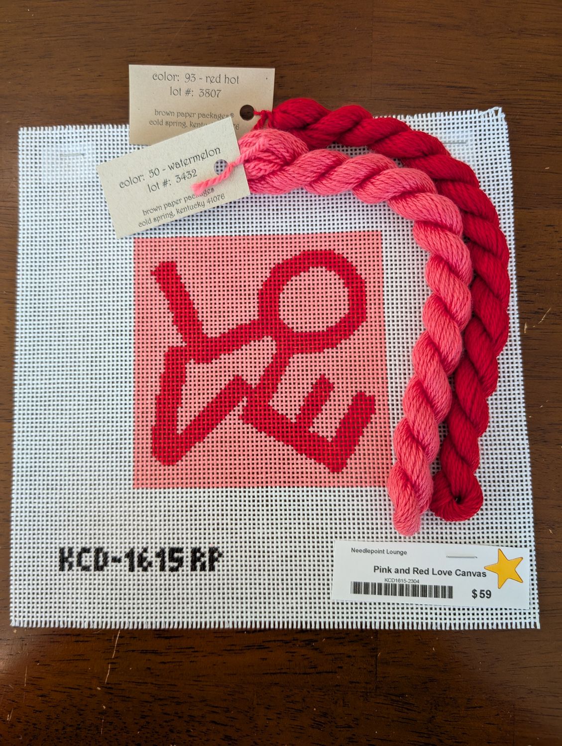 Pink and Red Love Canvas (KCD1615) Kit