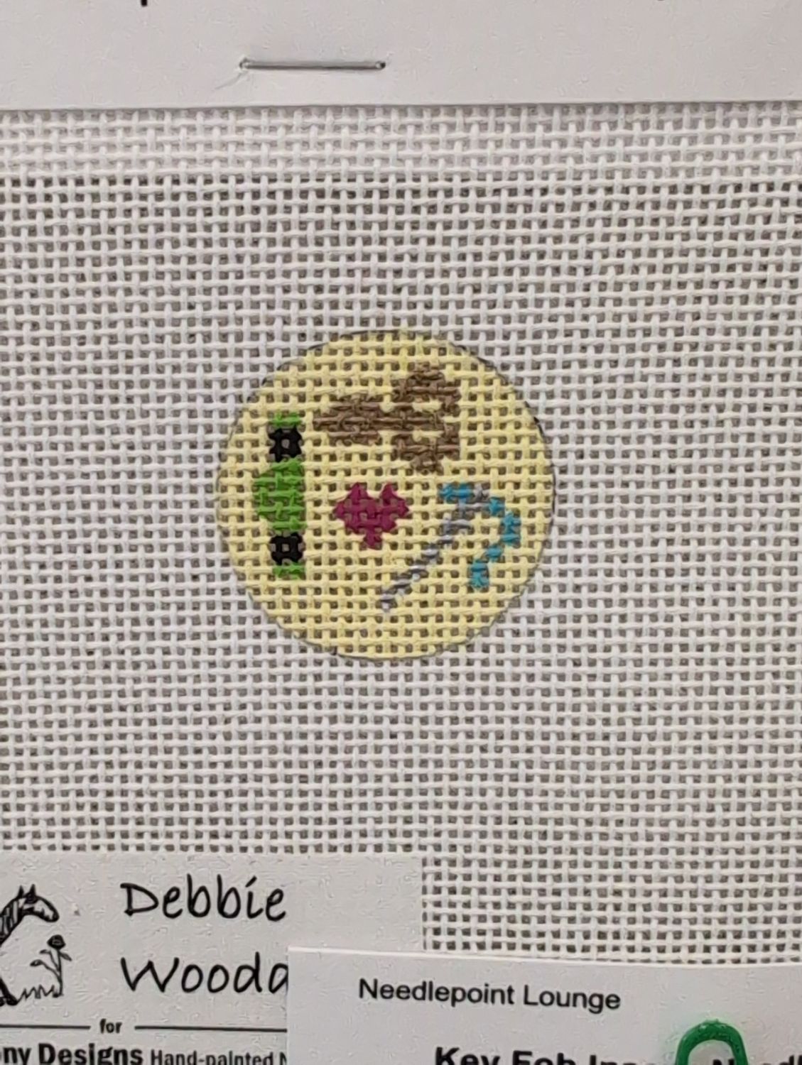 Key Fob Insert: Needlework