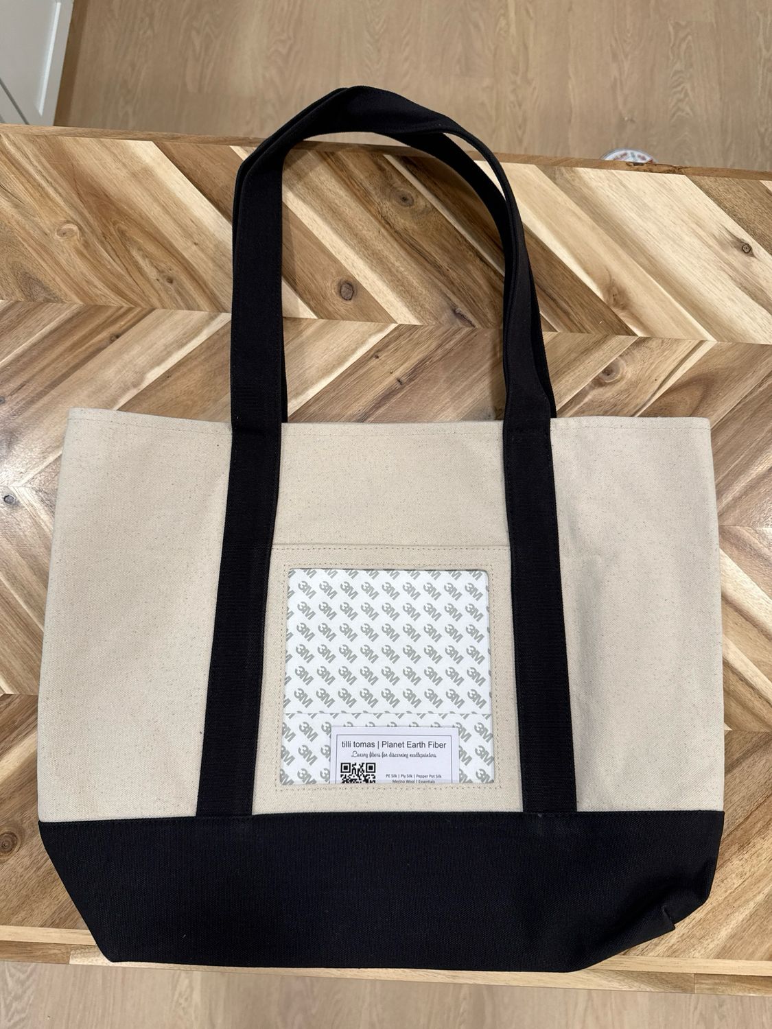 Tote Bag Black 6”x6” Opening