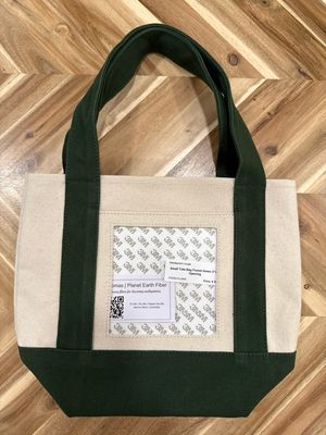 Small Tote Bag Forest Green 5”x5” Opening