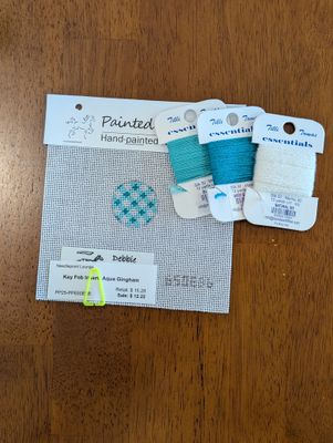 Key Fob Insert: Aqua Gingham Kit