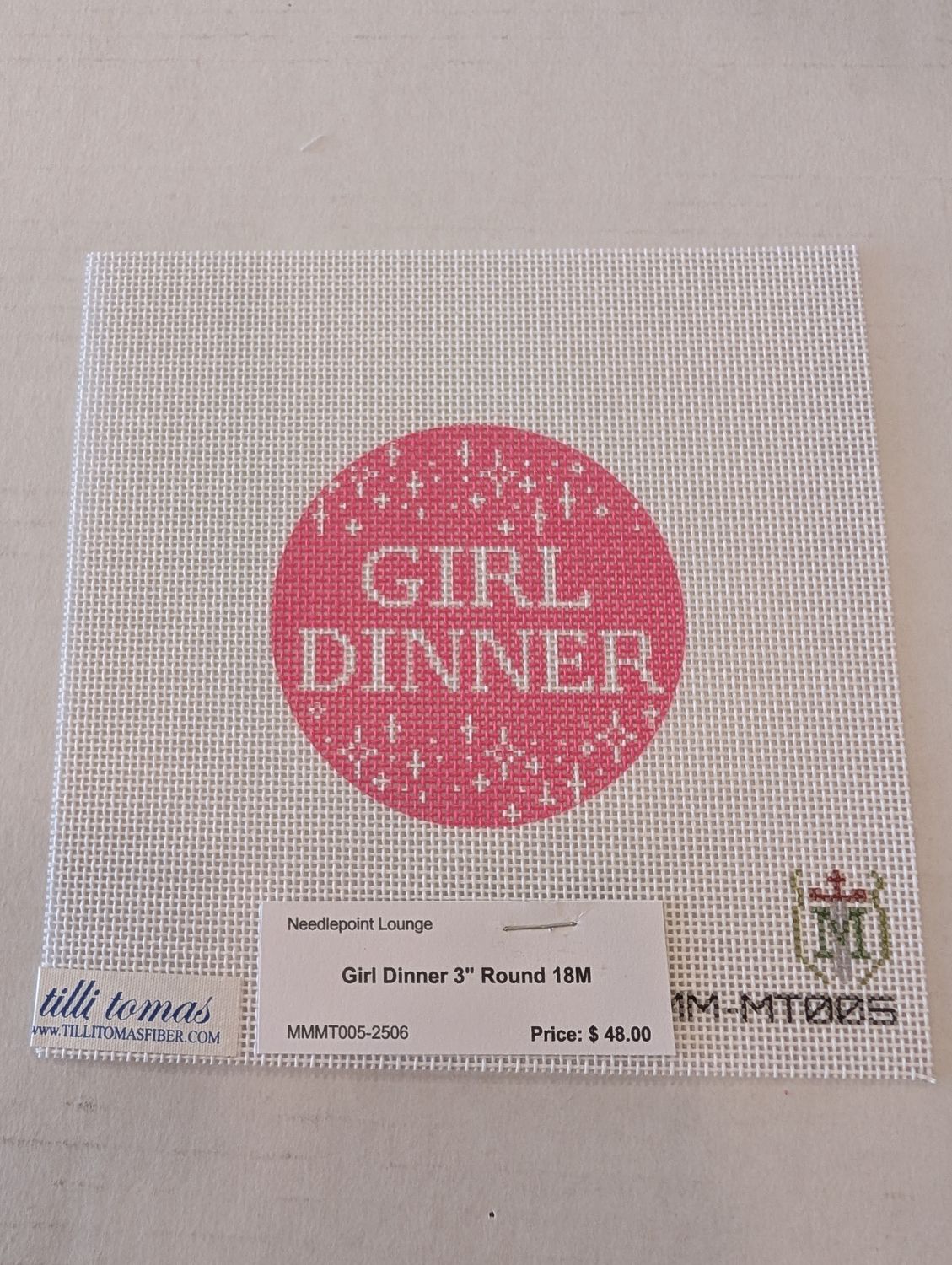 Girl Dinner 3&quot; Round 18M