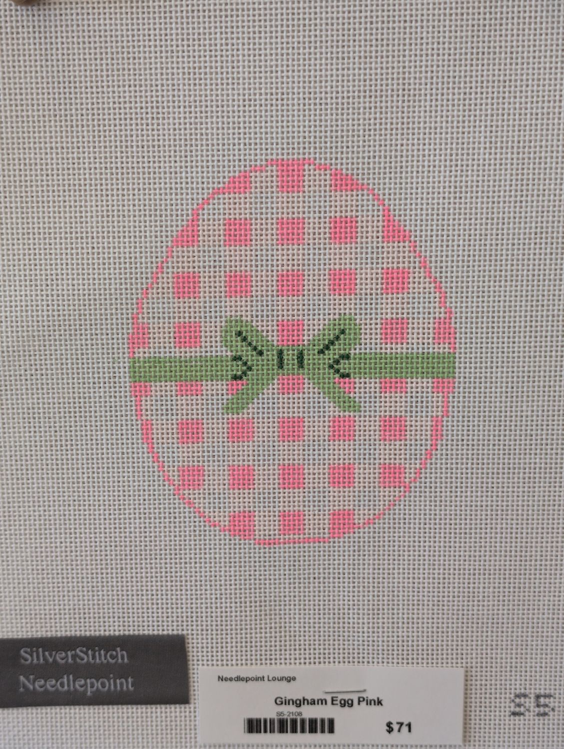 Gingham Egg Pink
