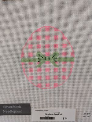 Gingham Egg Pink