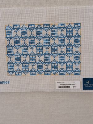 French Blue Pagoda Clutch