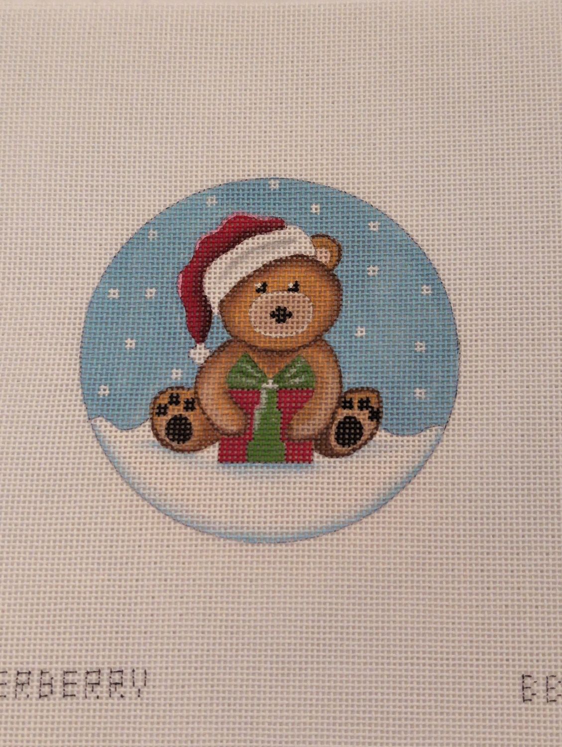 Brown Santa Bear w/Present