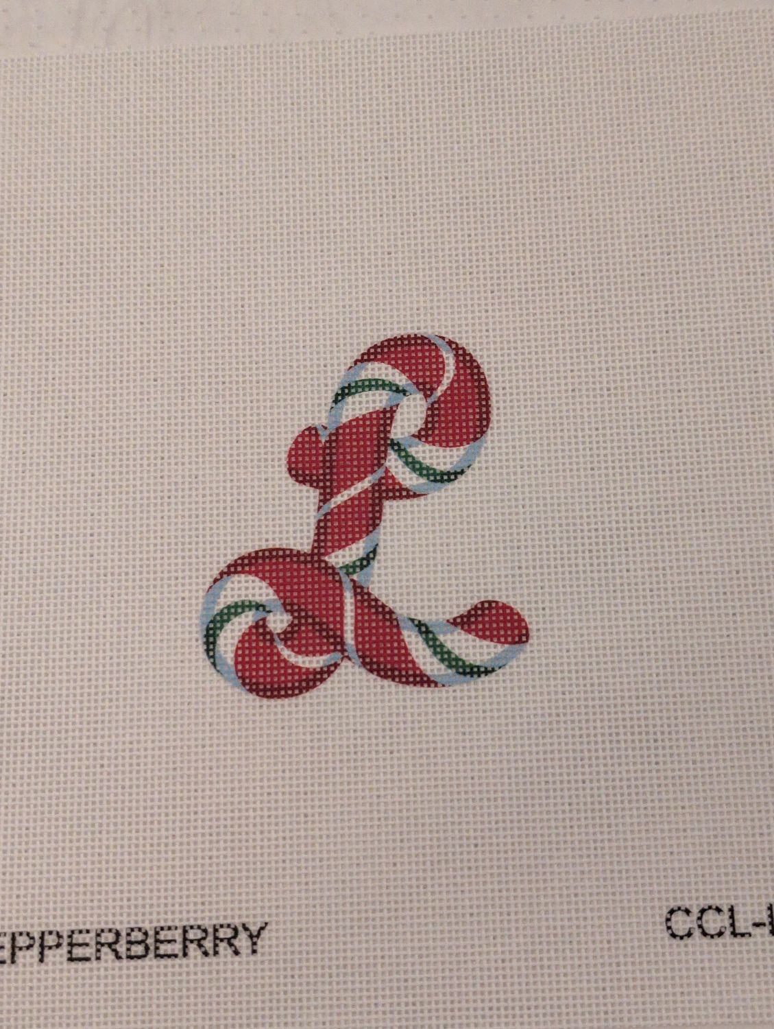 Candy Cane Letter L