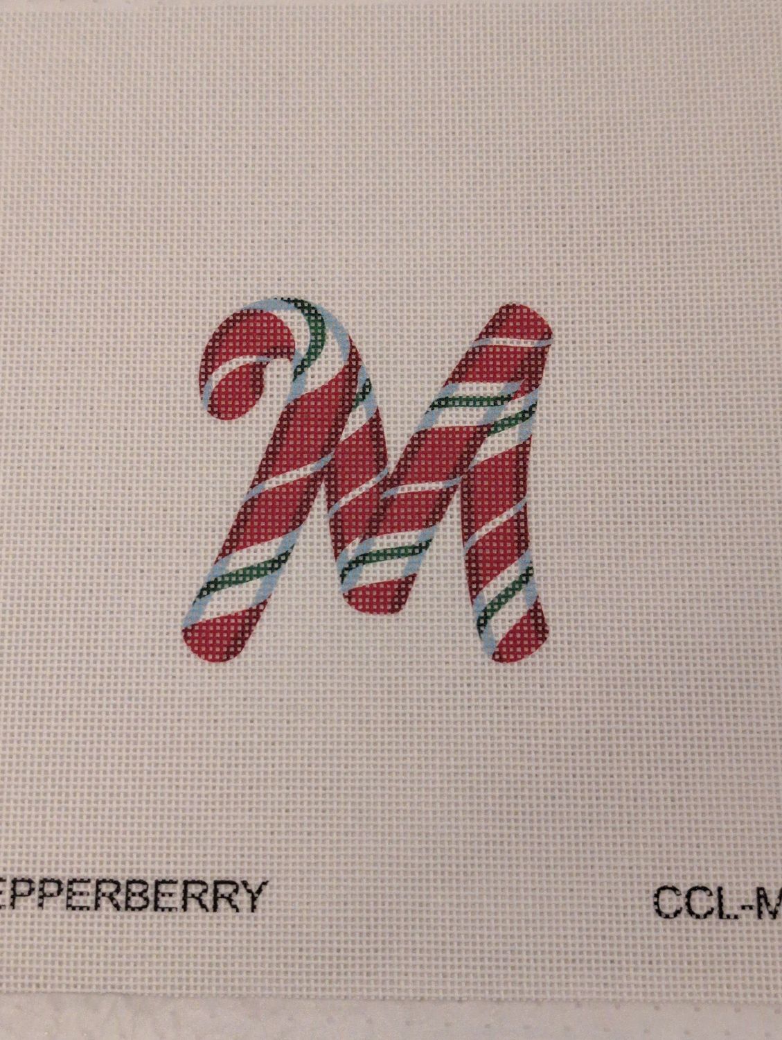 Candy Cane Letter M