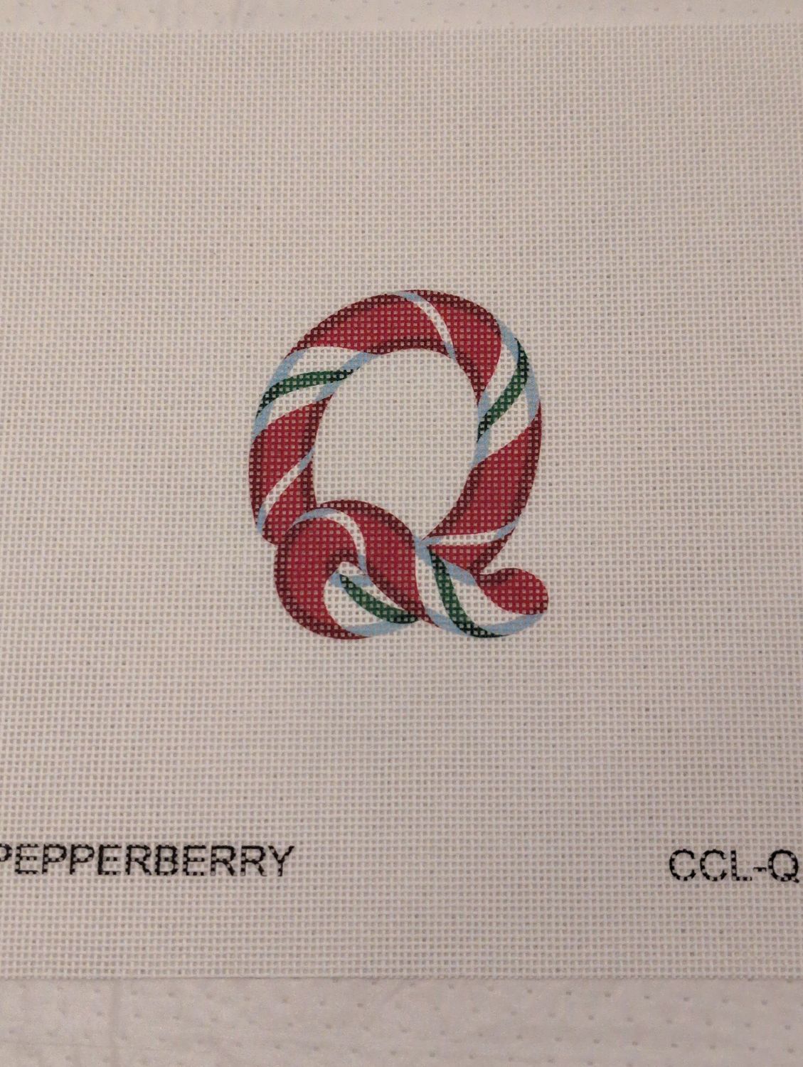 Candy Cane Letter Q