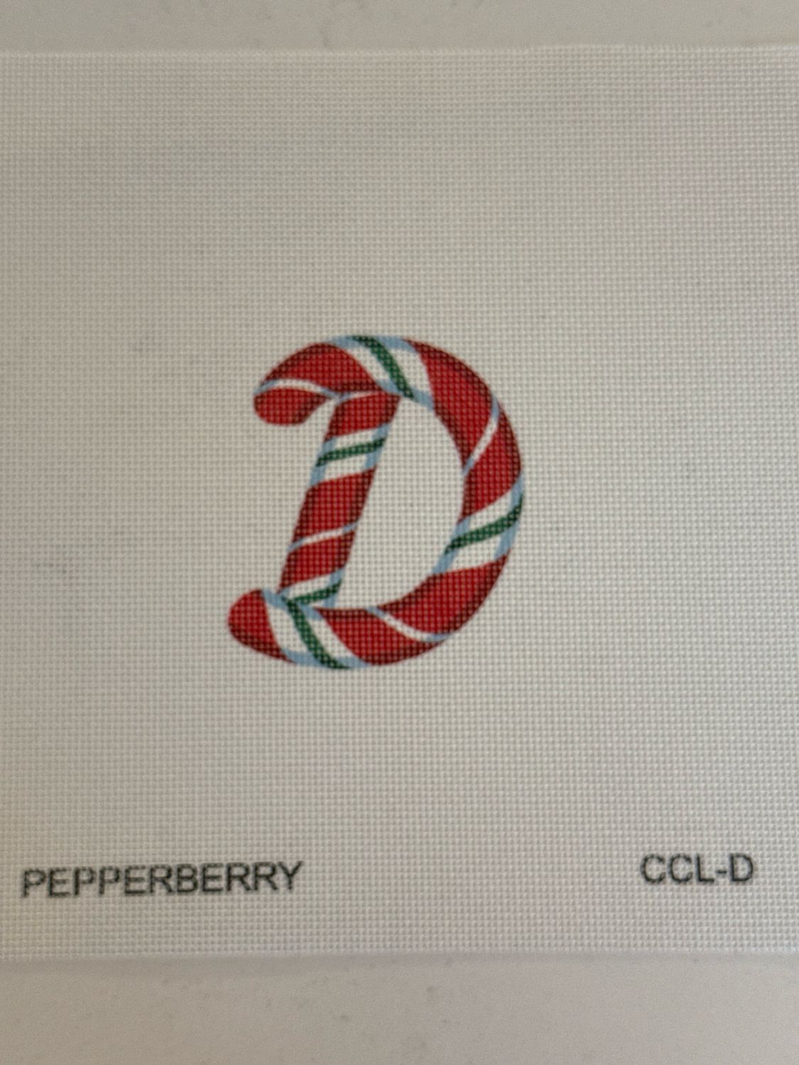 Candy Cane Letter D