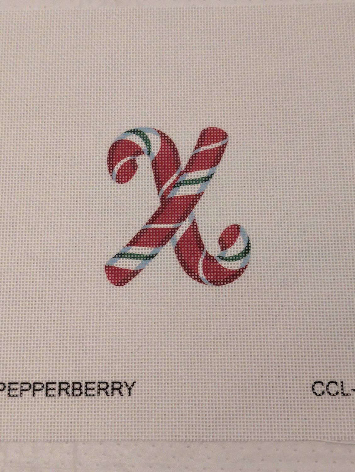 Candy Cane Letter X