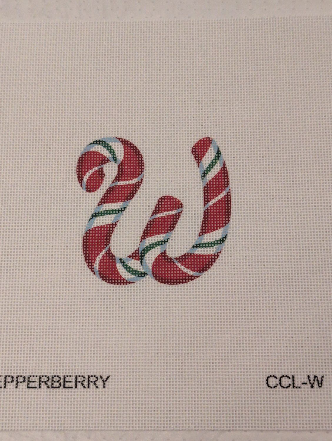 Candy Cane Letter W