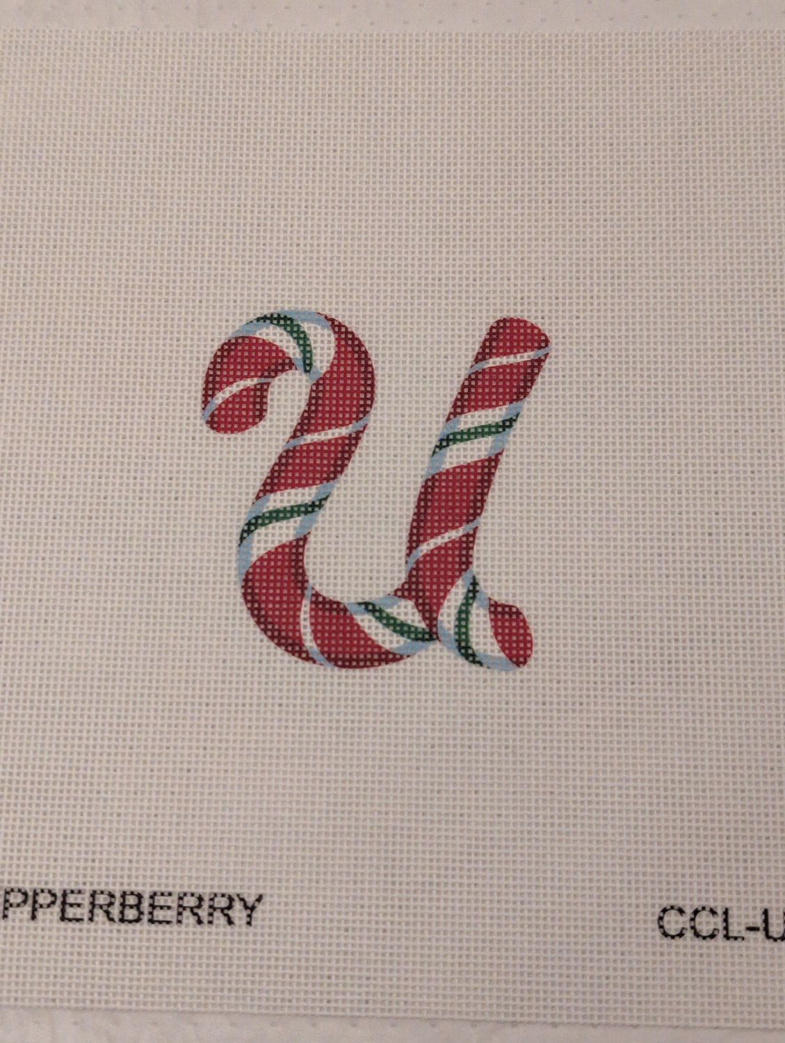 Candy Cane Letter U