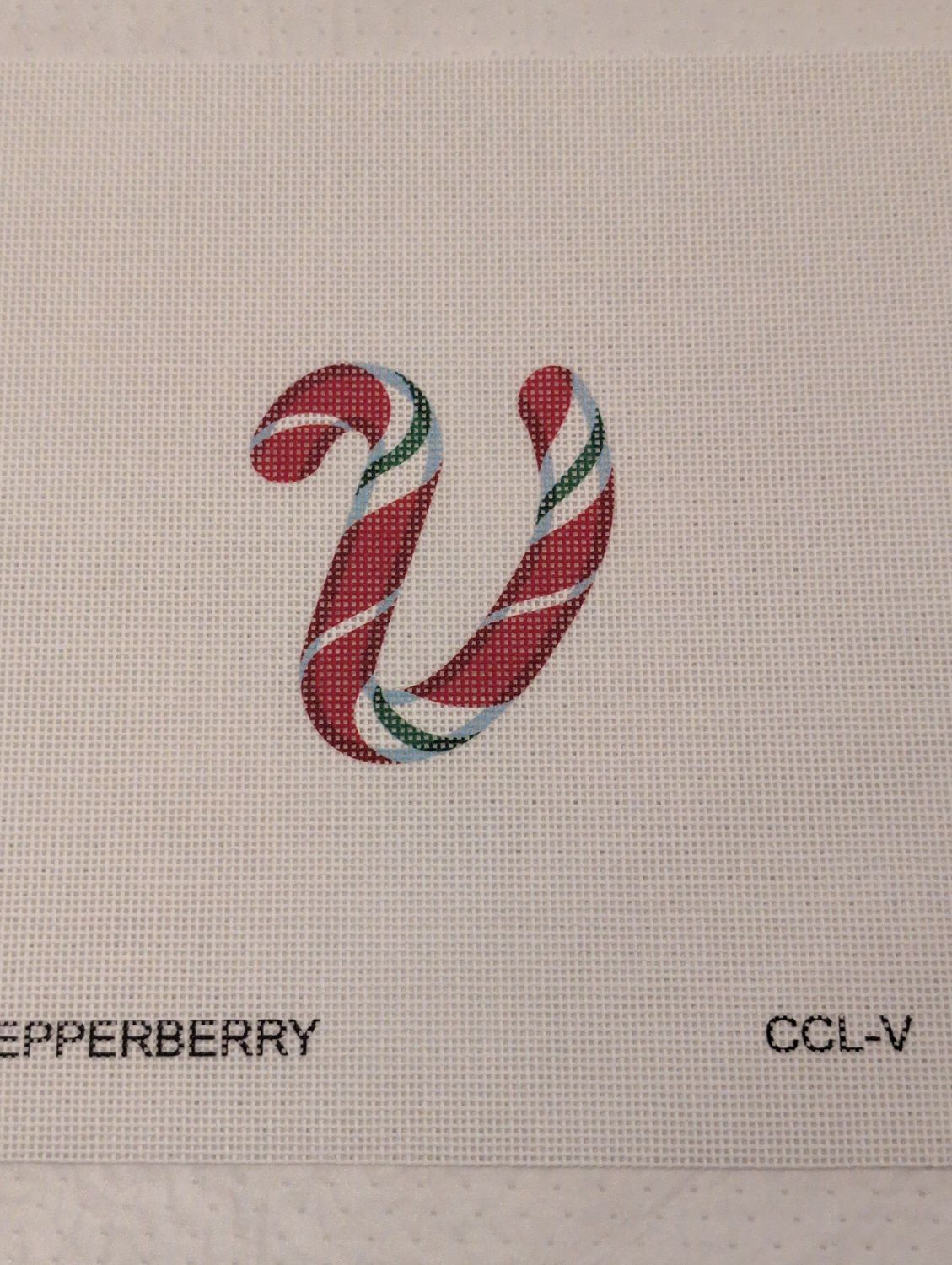 Candy Cane Letter V