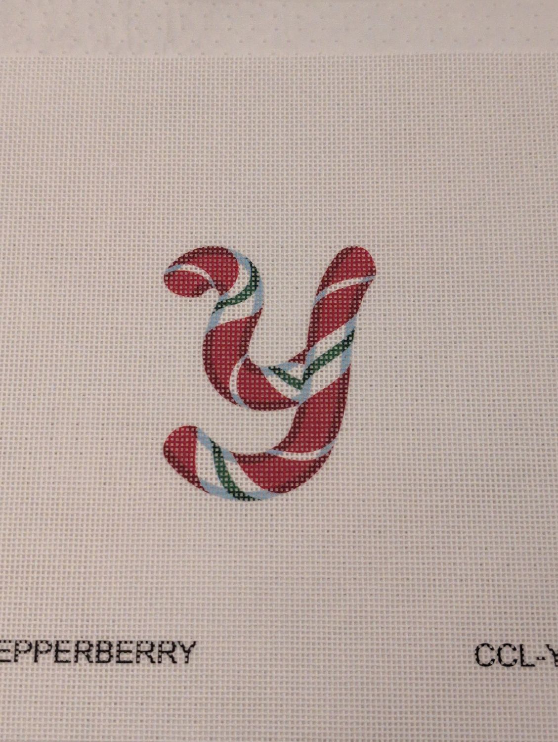 Candy Cane Letter Y
