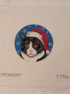 Tuxedo Cat Santa