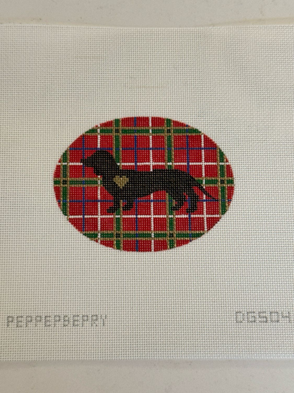 Plaid Silhouette Dachshund