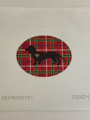 Plaid Silhouette Dachshund