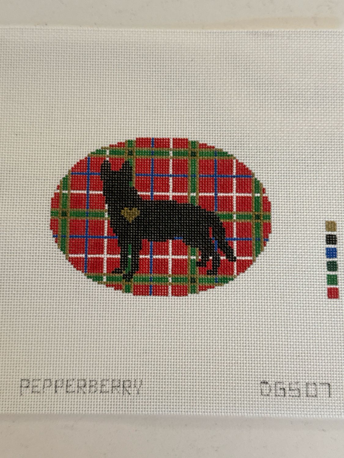 Plaid Silhouette German Shepherd