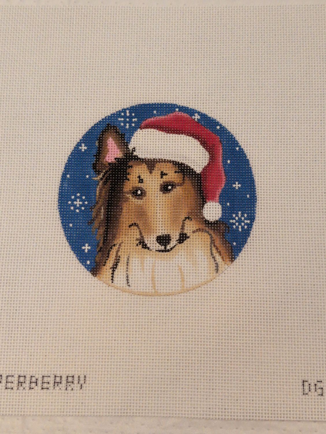Rough Collie Santa