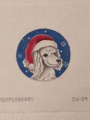White Poodle Santa