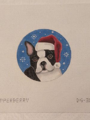 Boston Terrier Santa