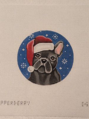 French Bulldog Santa, Gray