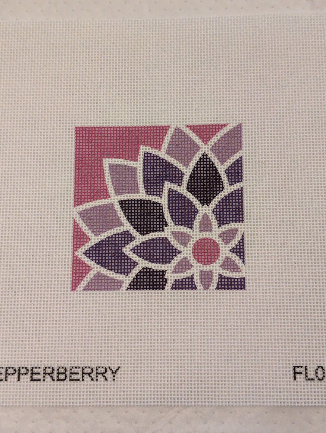 Purple Graphic Flower, Sq.